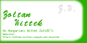 zoltan wittek business card